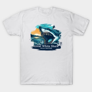 Great White Shark - WILD NATURE - GREAT WHITE SHARK -10 T-Shirt